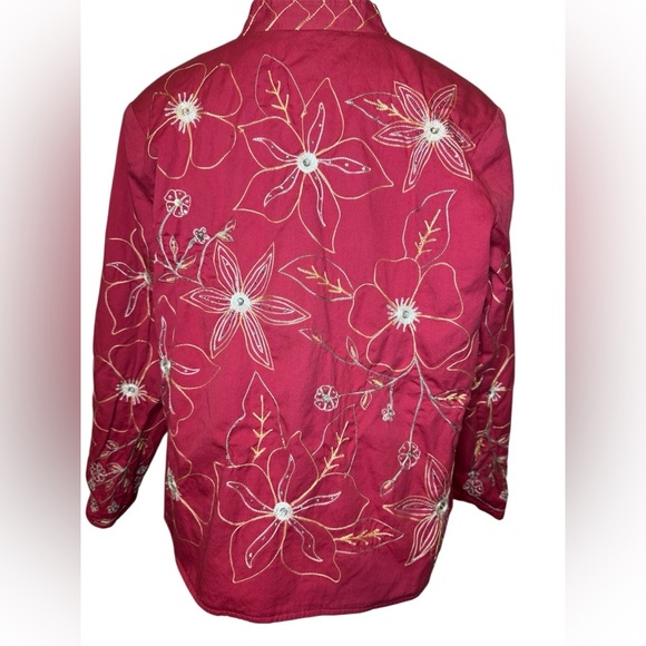 Floral Embroidered Women's Blazer - Picture 4 of 7